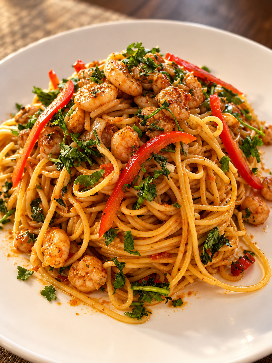 Pasta Marinera con Camarones