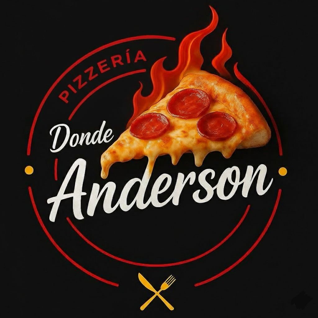 Logo de Pizzeria donde anderson