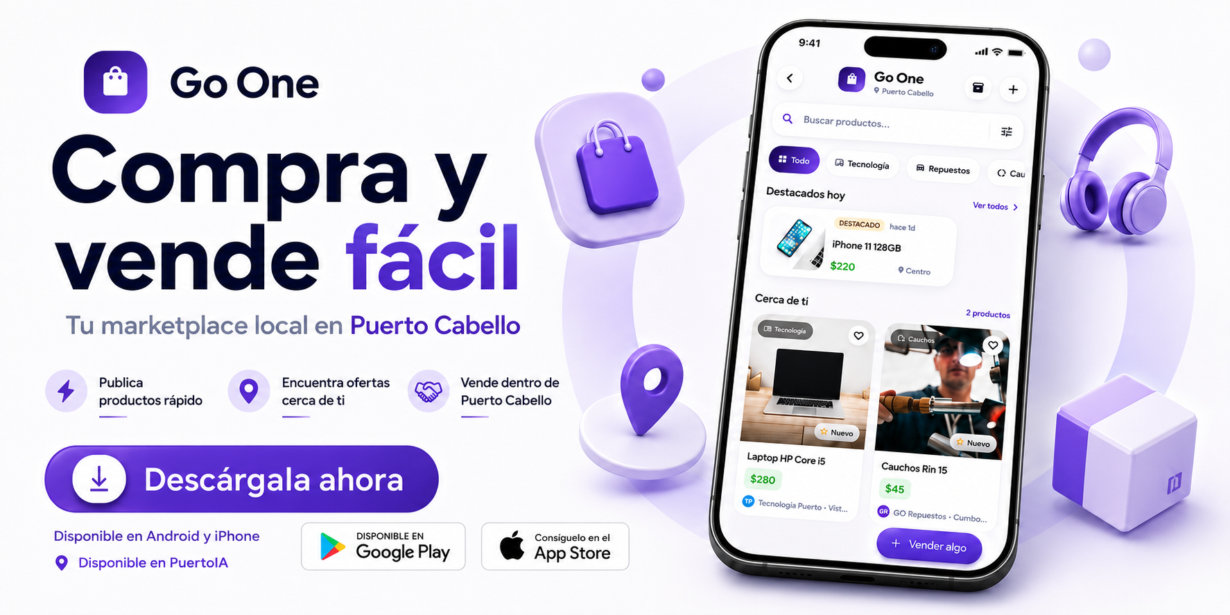 Go One ya está disponible: compra y vende fácil en Puerto Cabello desde PuertoIA
