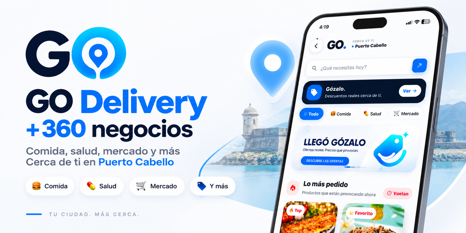 Delivery en Puerto Cabello: encuentra comida y negocios en GO de PuertoIA